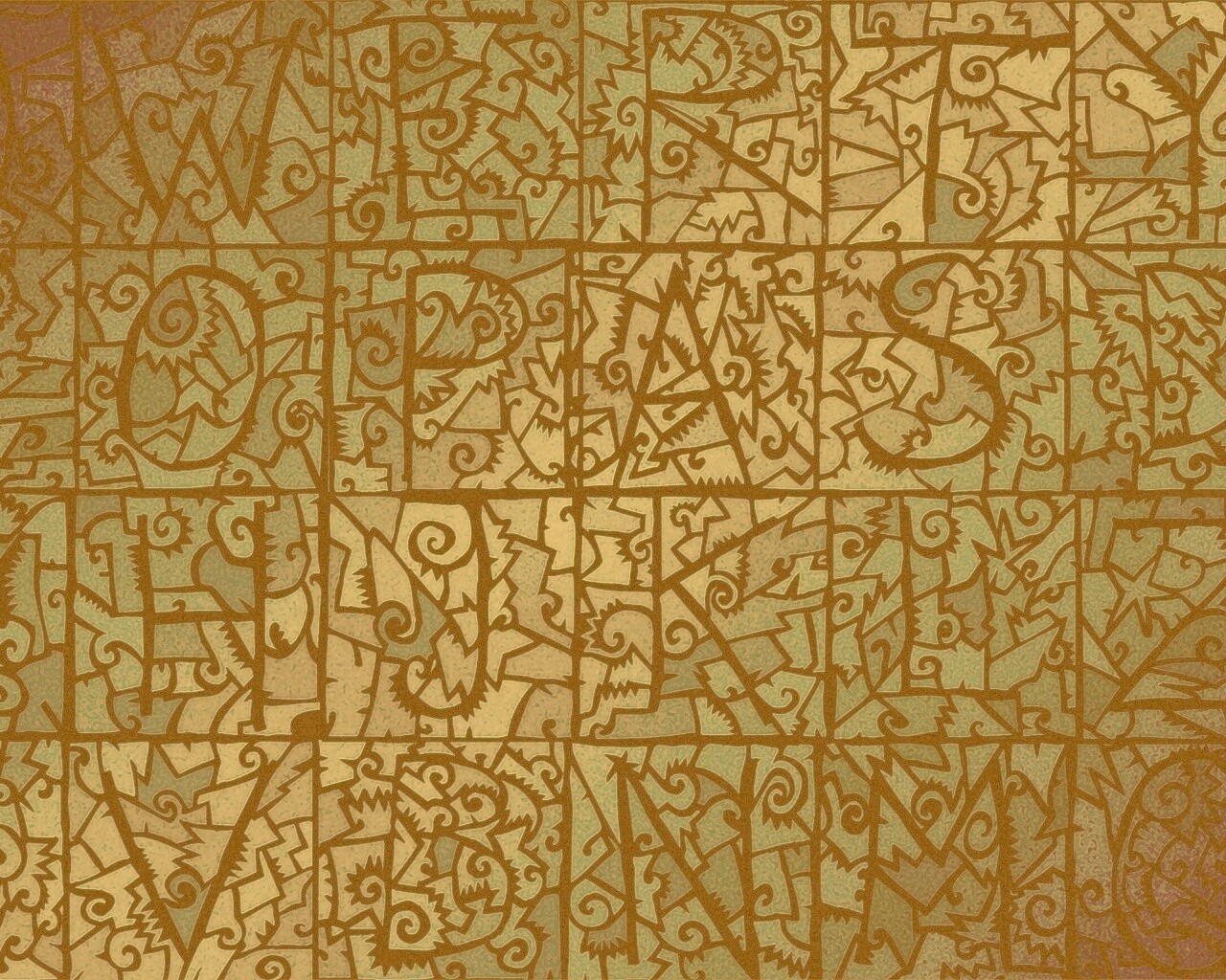 Витражные буквы обои