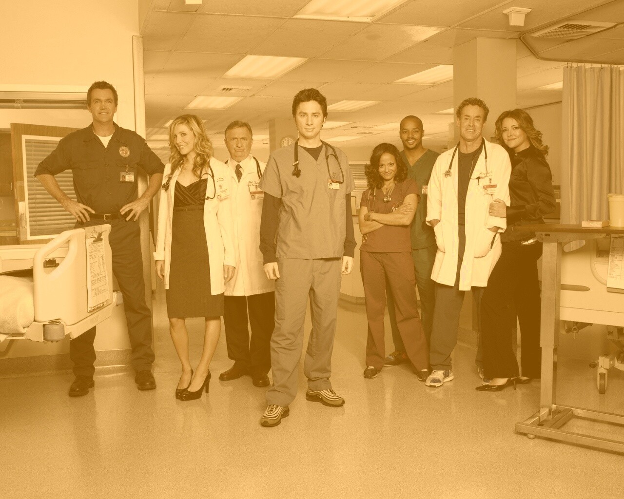 Герои сериала Клиника обои