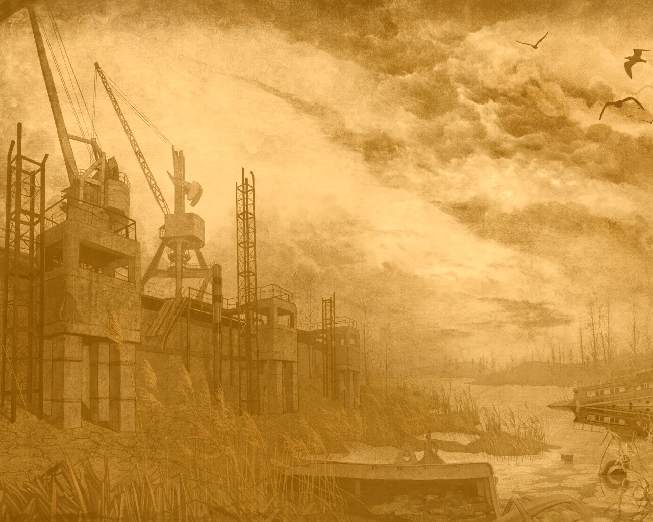 Панорама из Сталкера обои