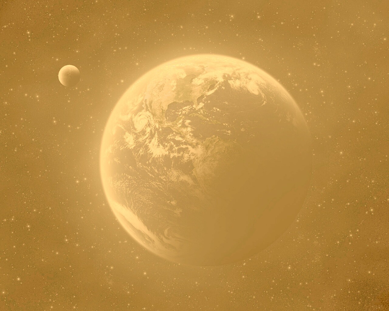 Вид Земли из космоса обои