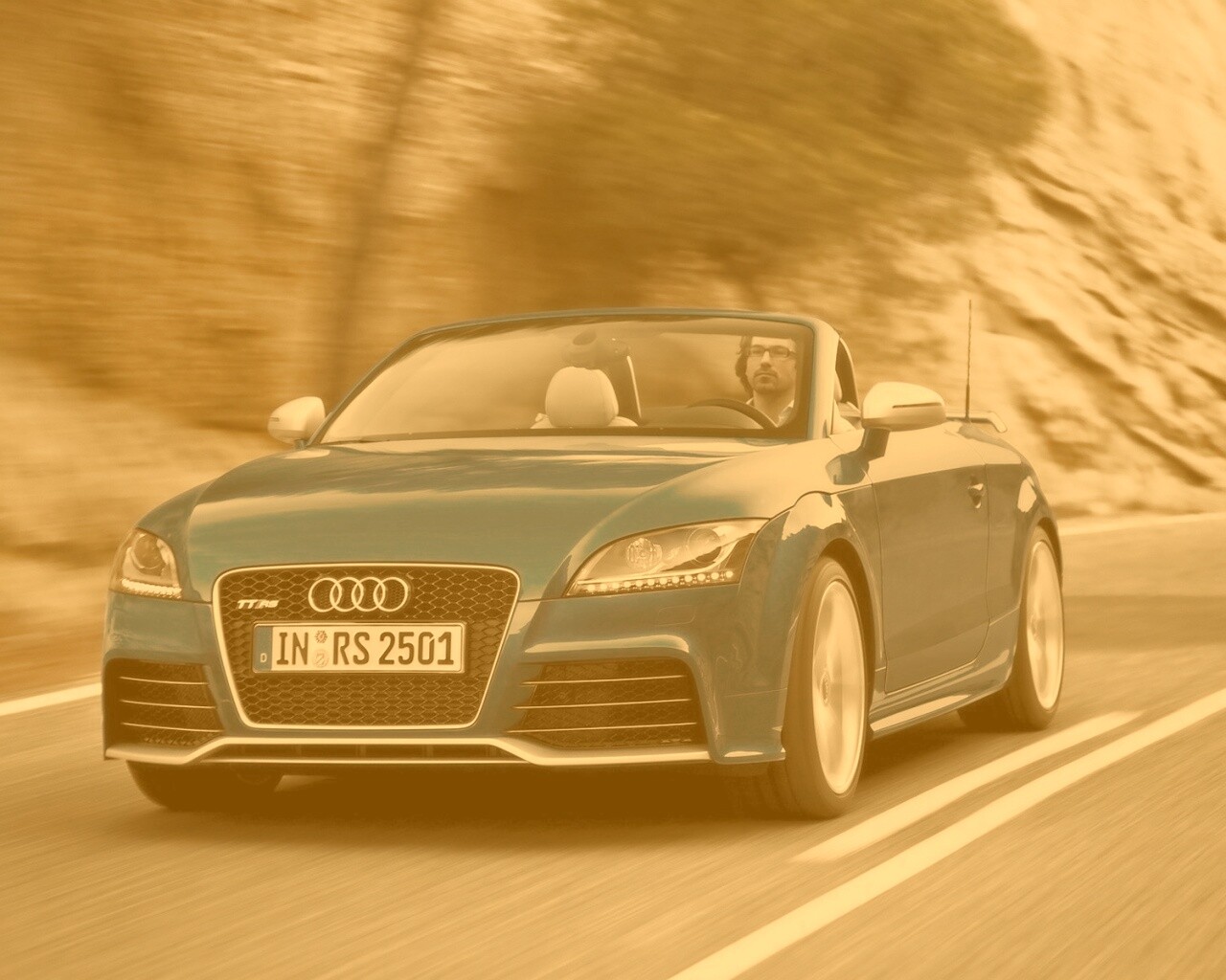 Кабриолет ауди: вид спереди обои