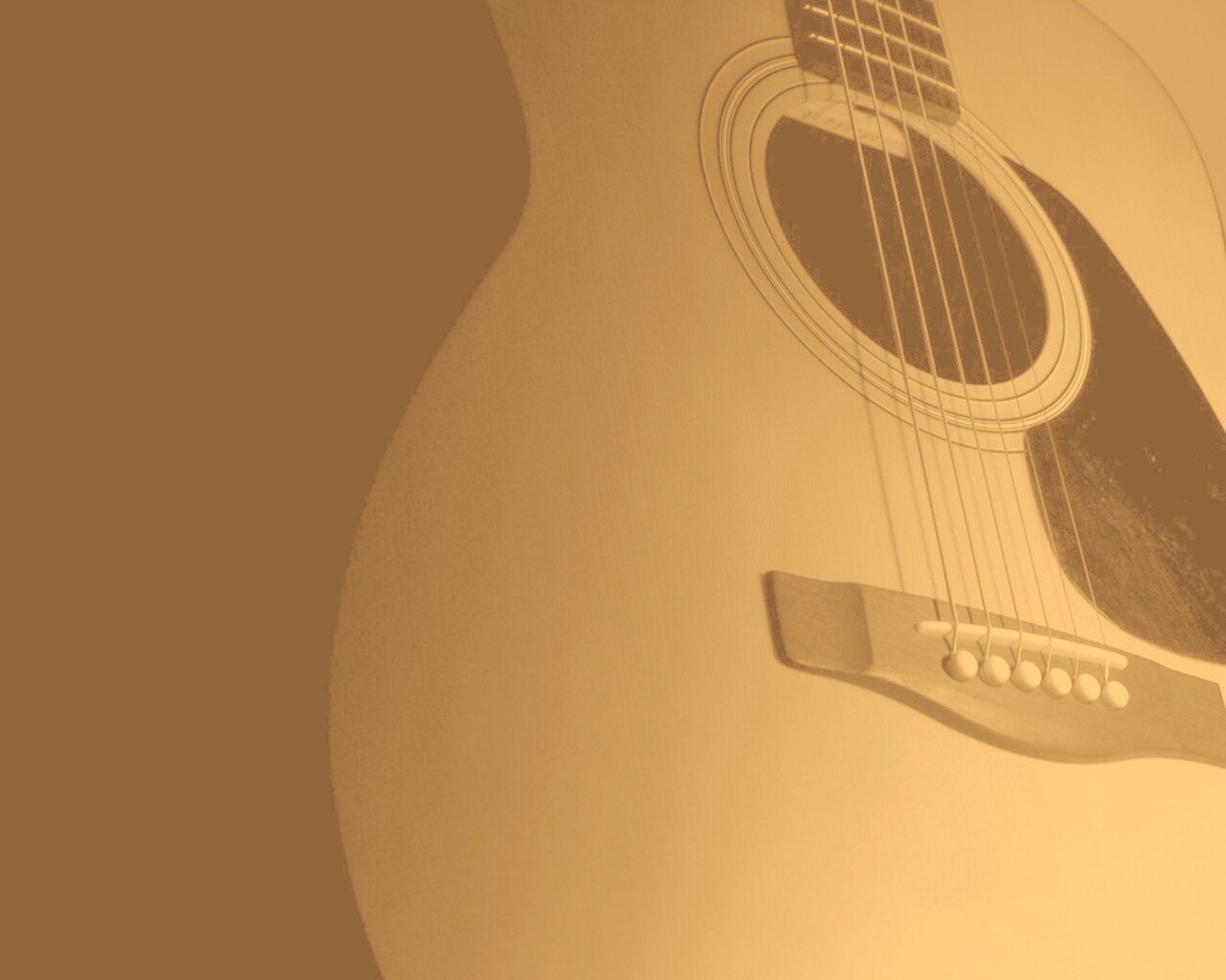 Акустическая гитара в синих тонах обои