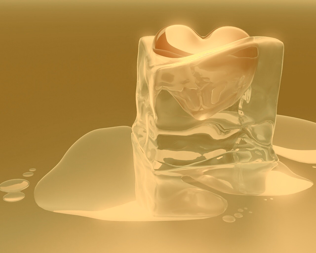 Сердце оттаивает обои