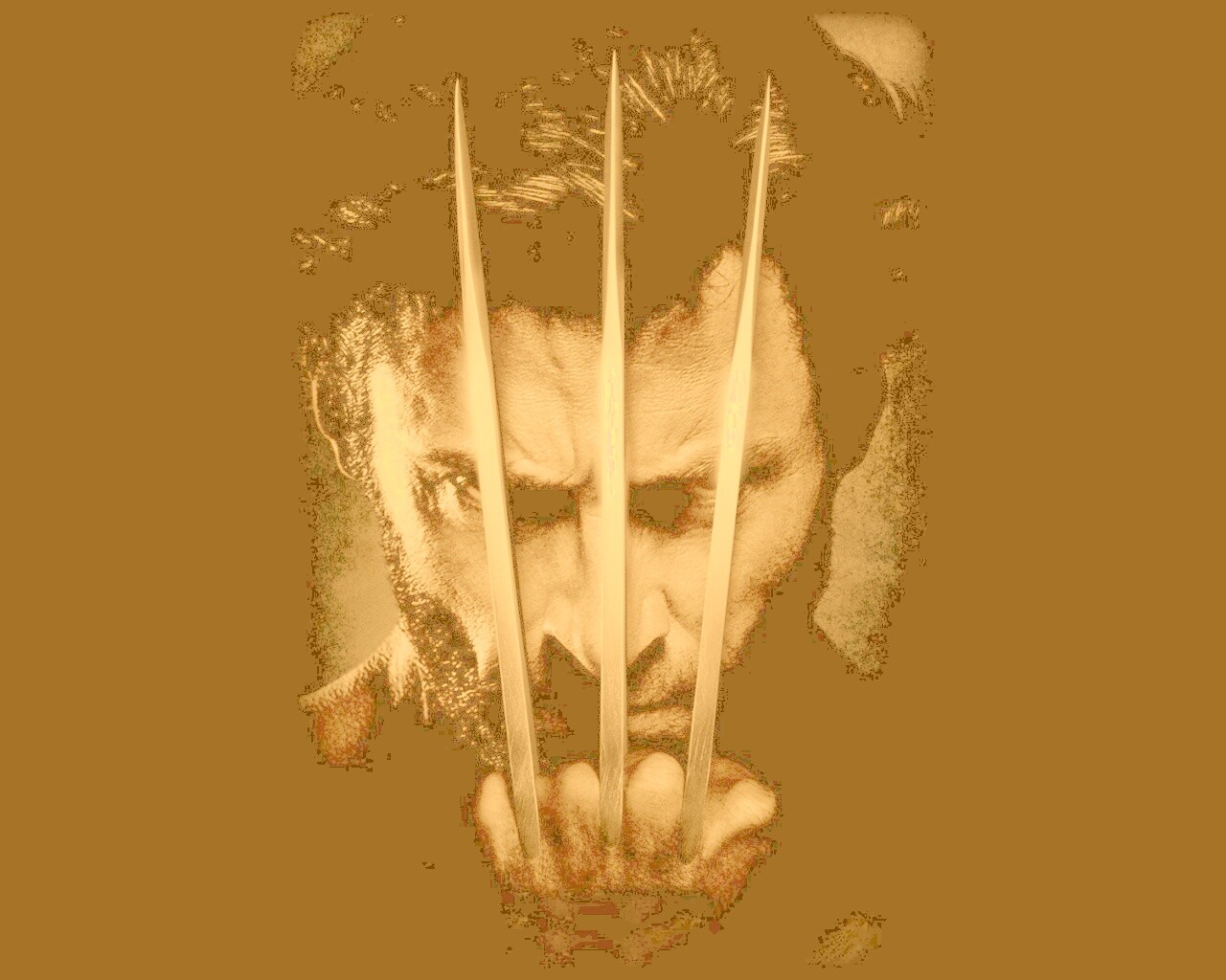 Взгляд Росомахи обои