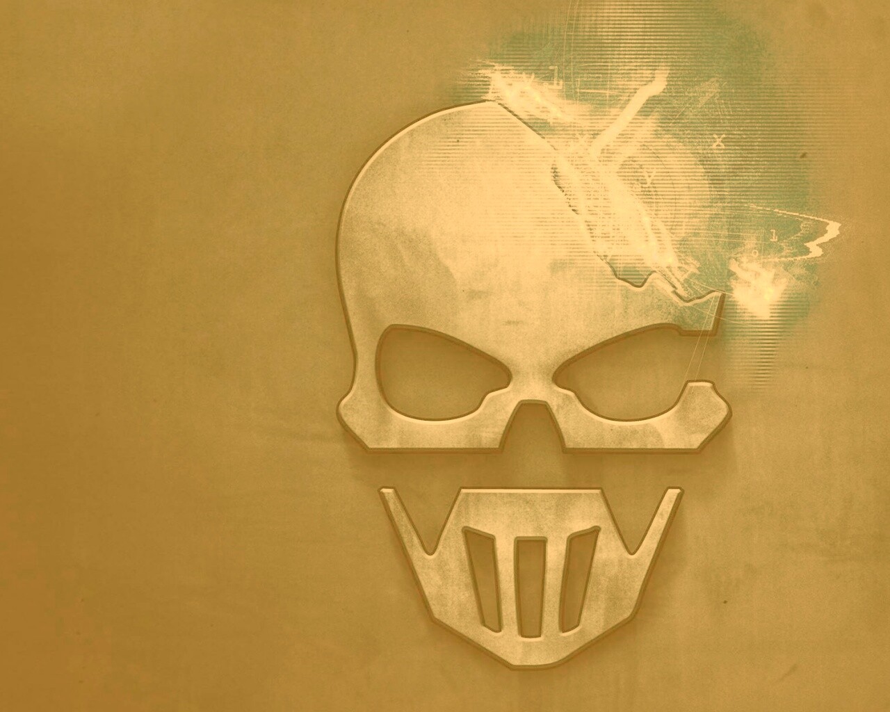 Контур стального черепа обои