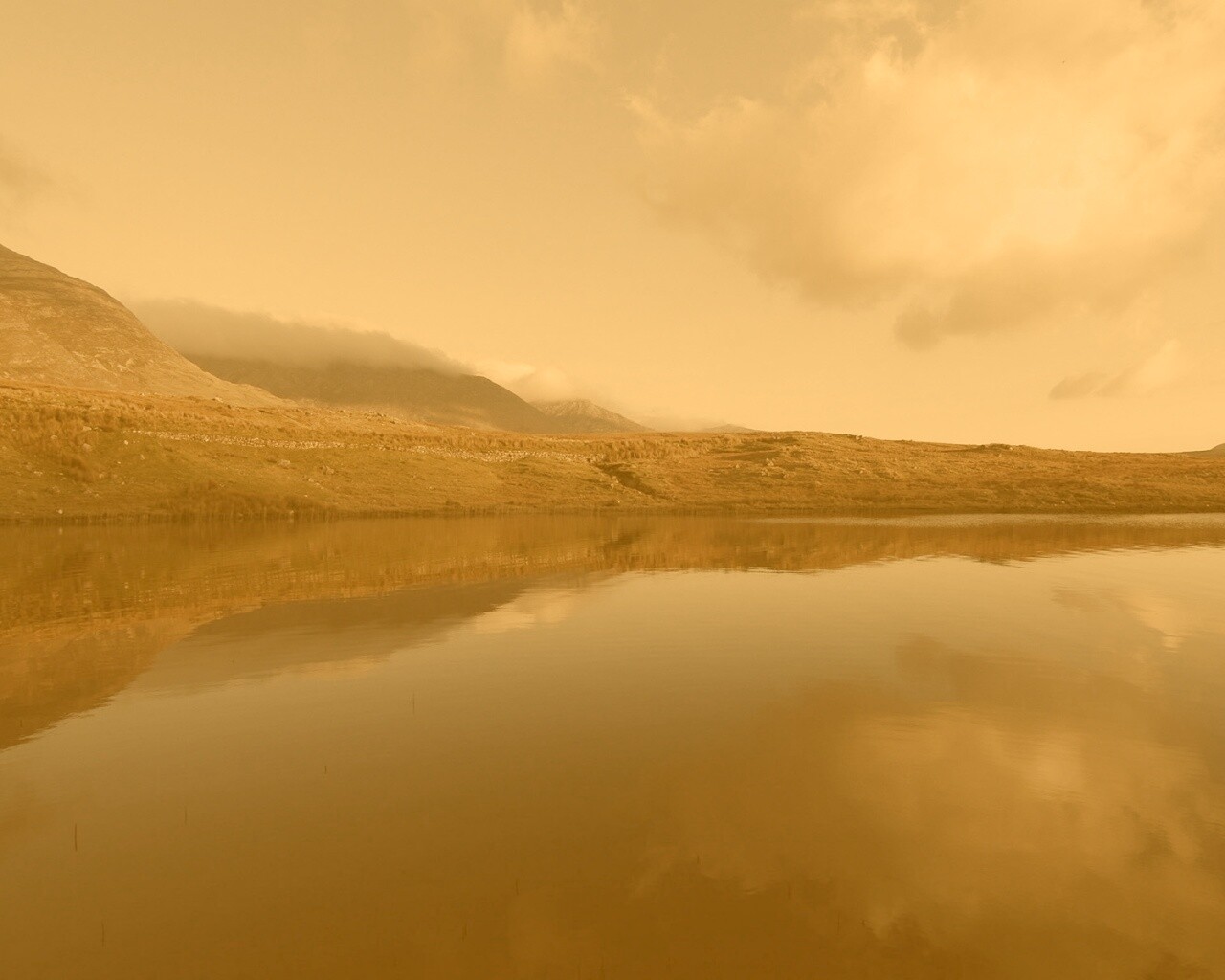 Зеркальное озеро обои