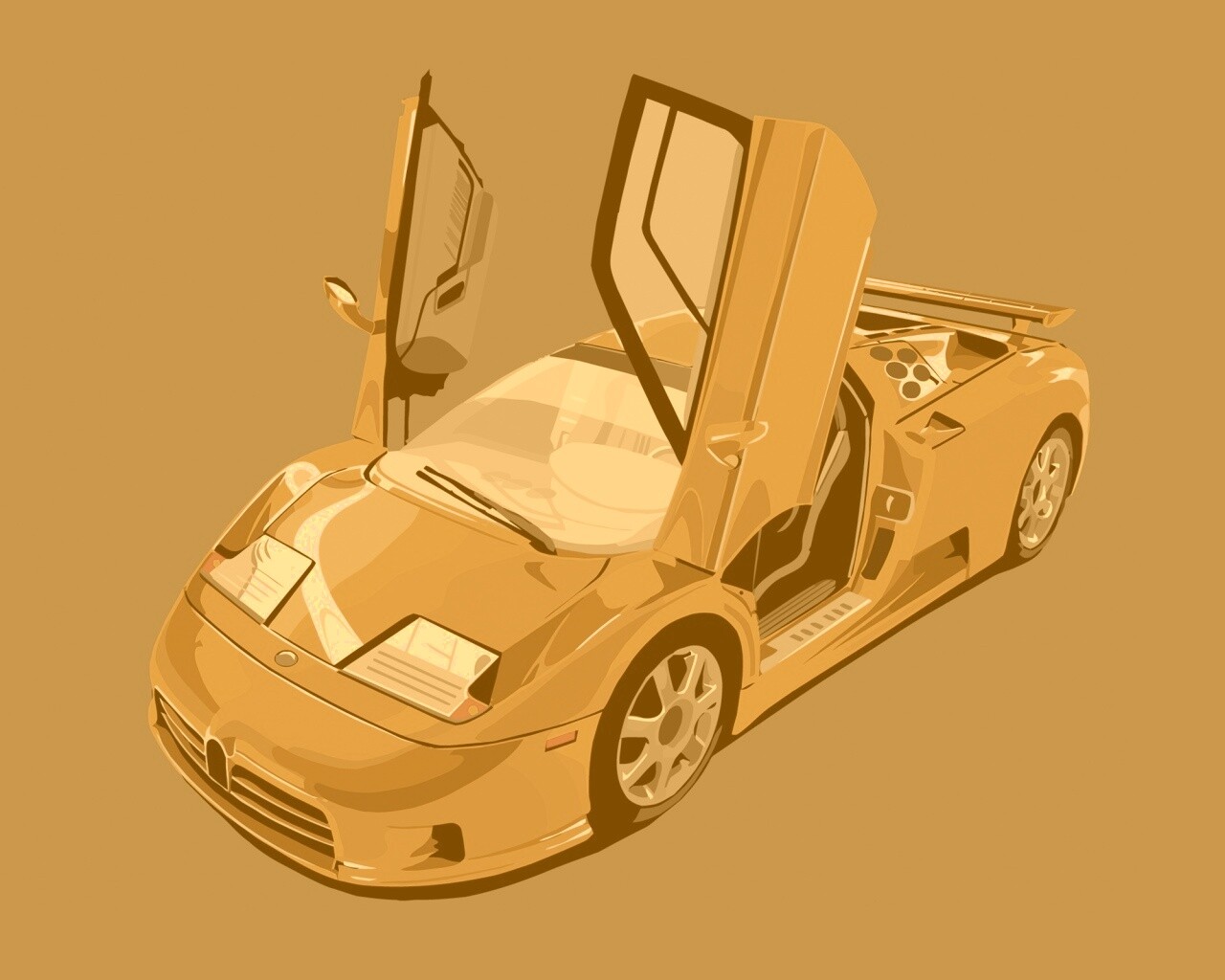 Bugatti EB 110 в векторе обои