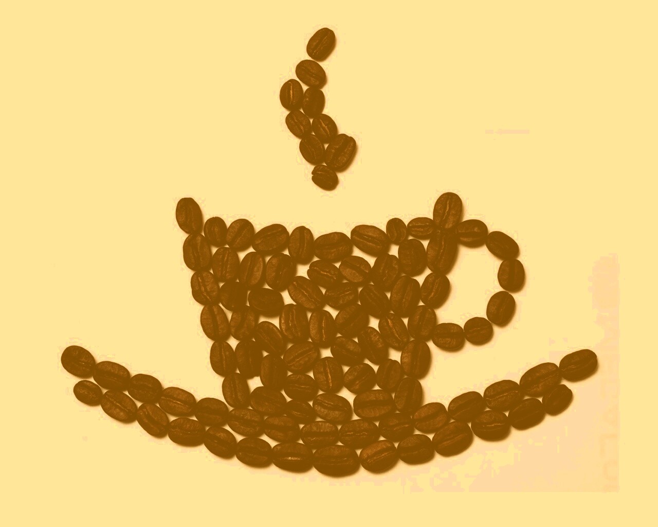 Картина из кофейных зёрен обои