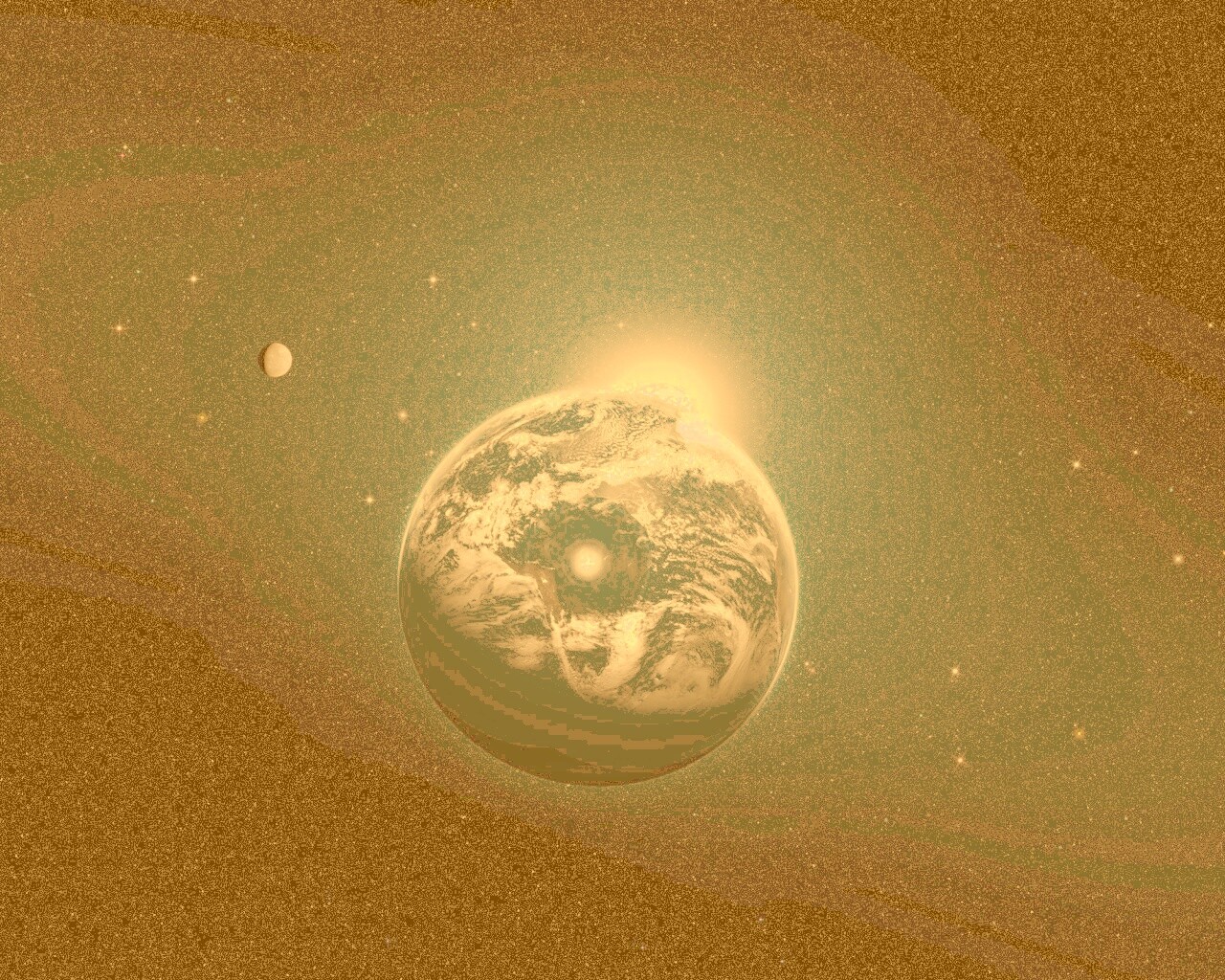 Вид на Землю из космоса обои