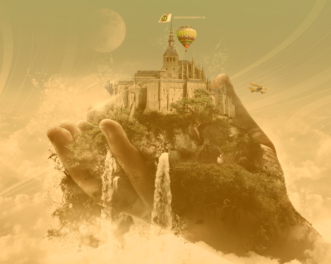 Замок в руке обои