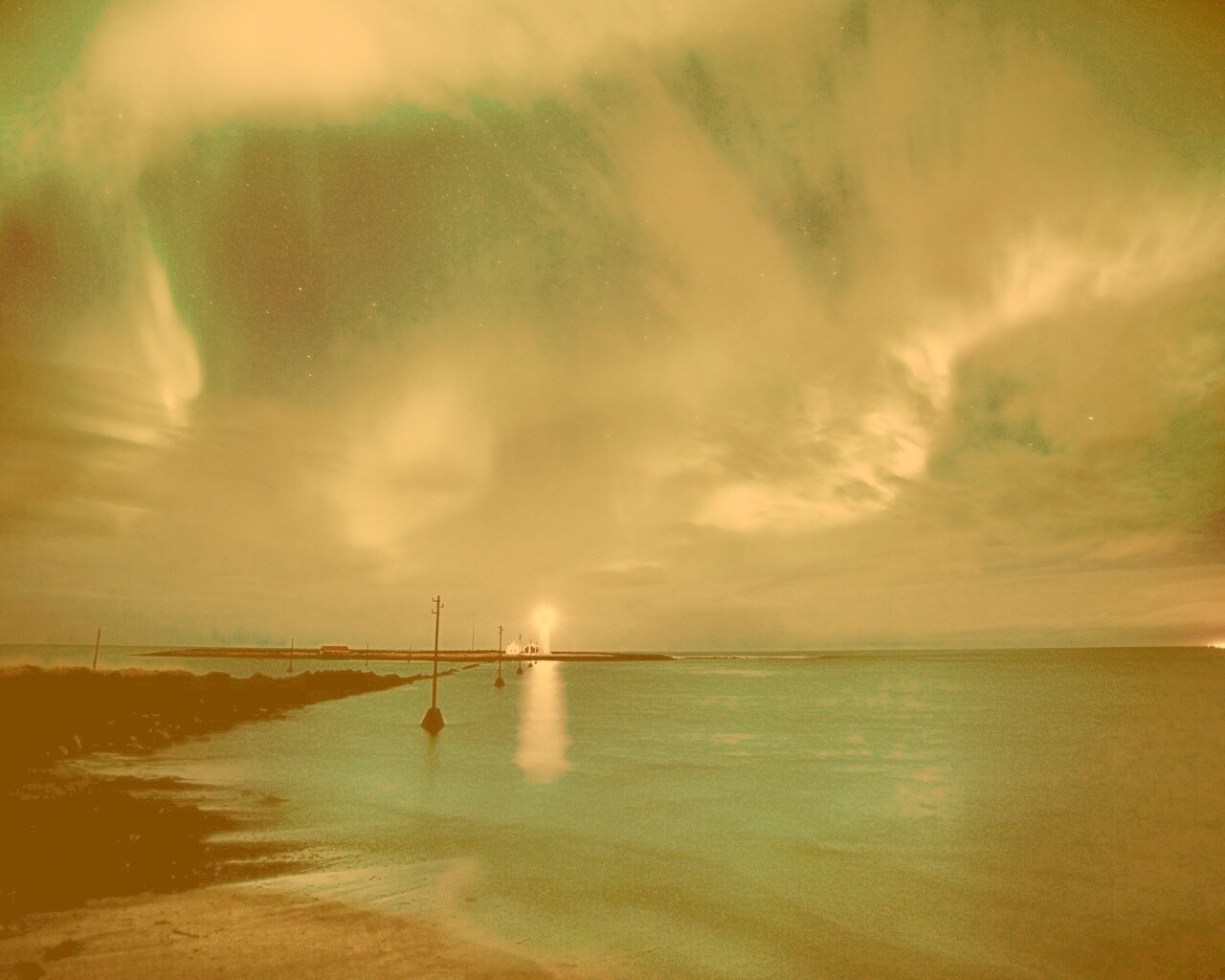 Ночь на севере обои