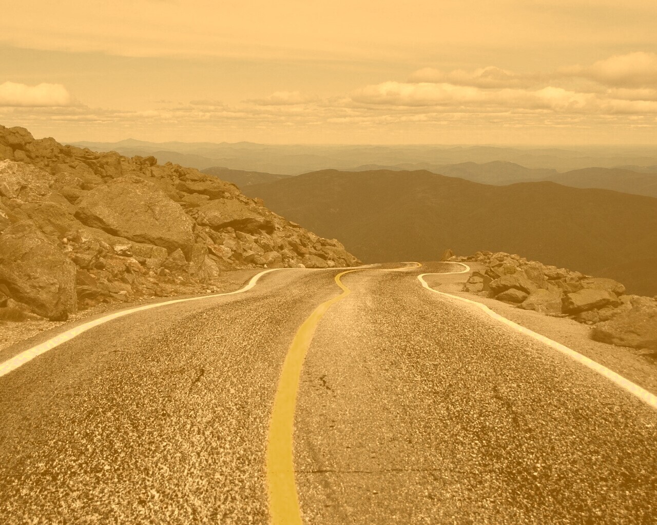 Горная дорога обои