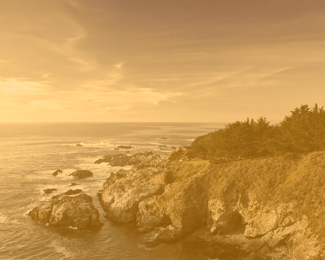 Скалистый берег обои