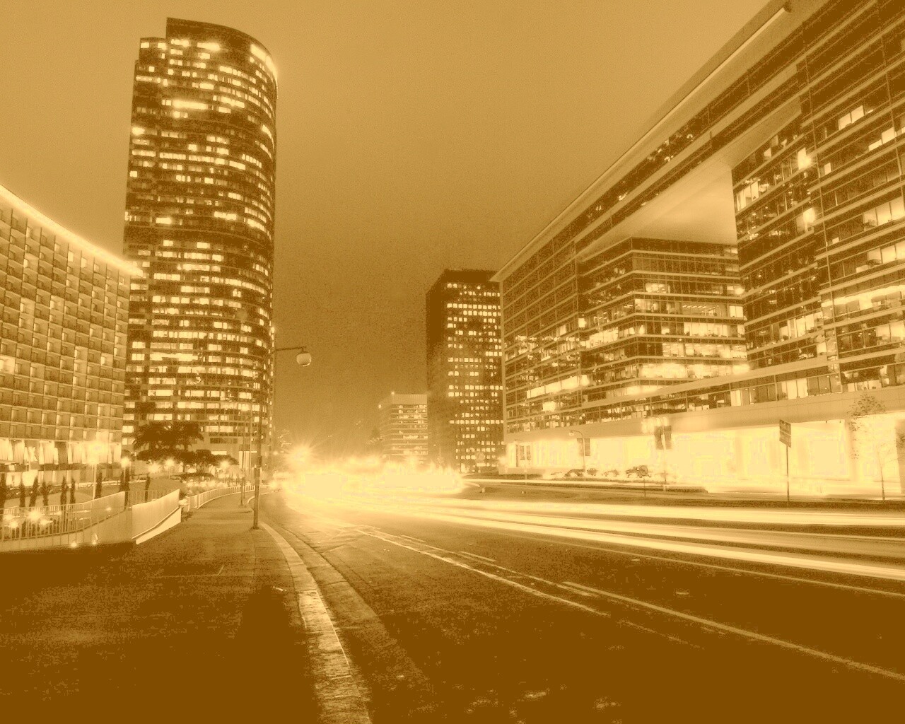 Ночные огни мегаполиса обои