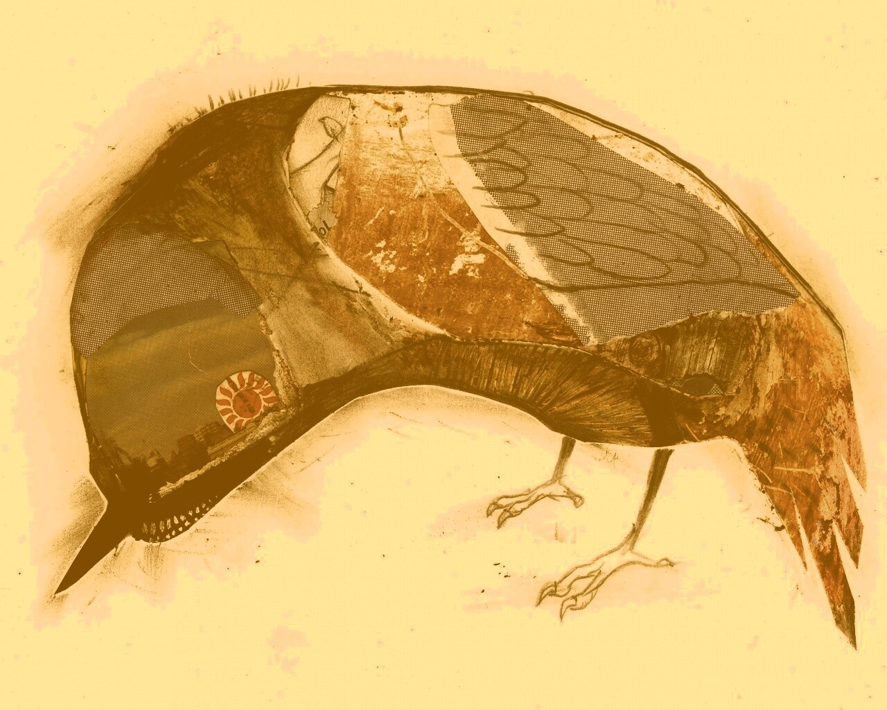 Аппликация Стефана Томпсона "Птица" обои