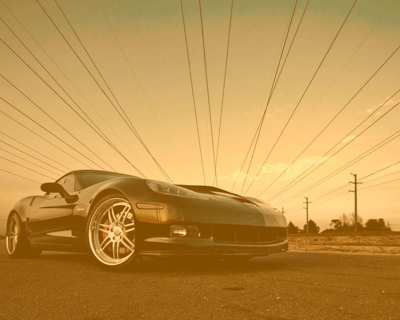 Чёрное авто обои