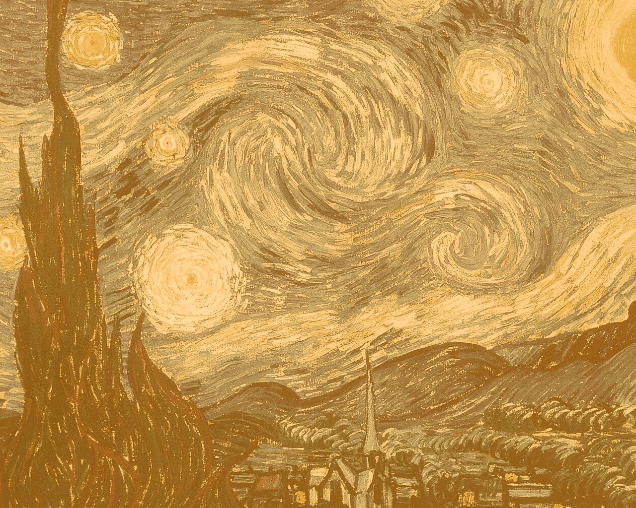 Рисунок города маслом обои