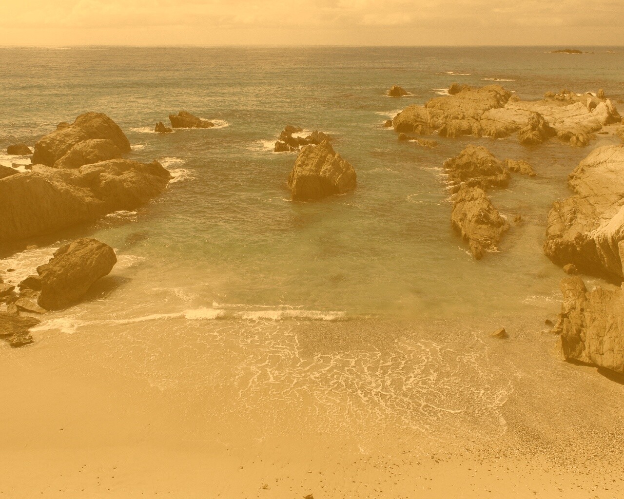 Каменистая бухта обои