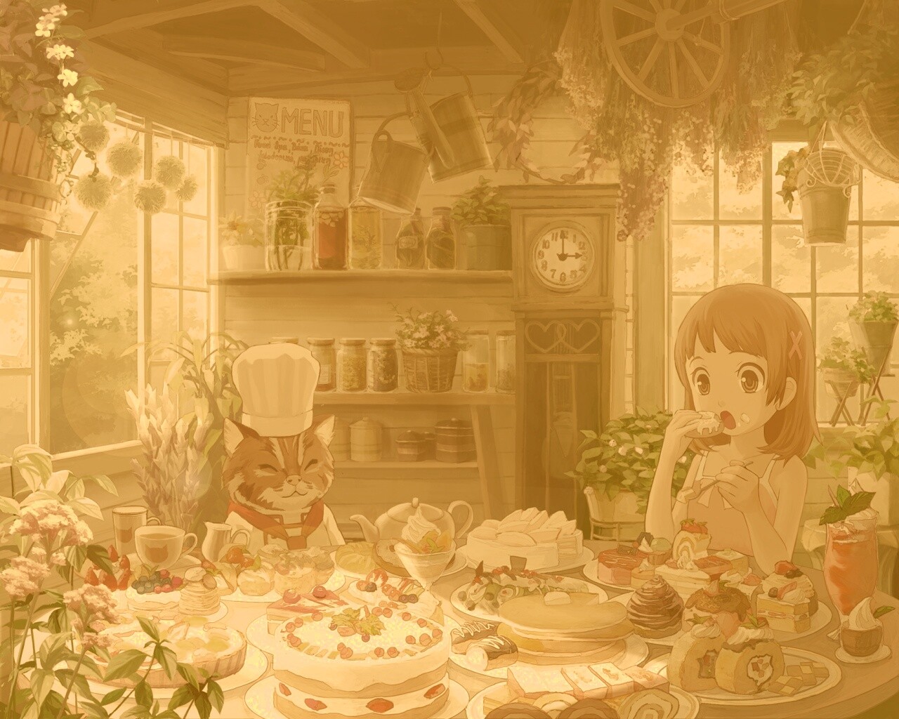 У кота повара обои