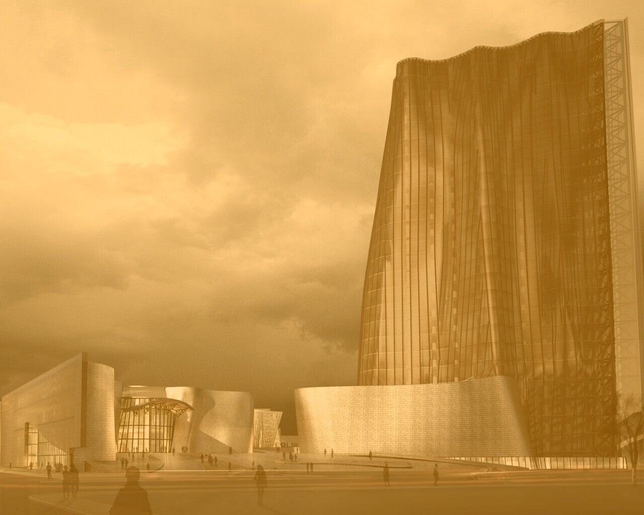 Здание обои