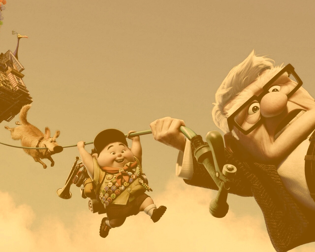 Персонажи мультфильма Up обои