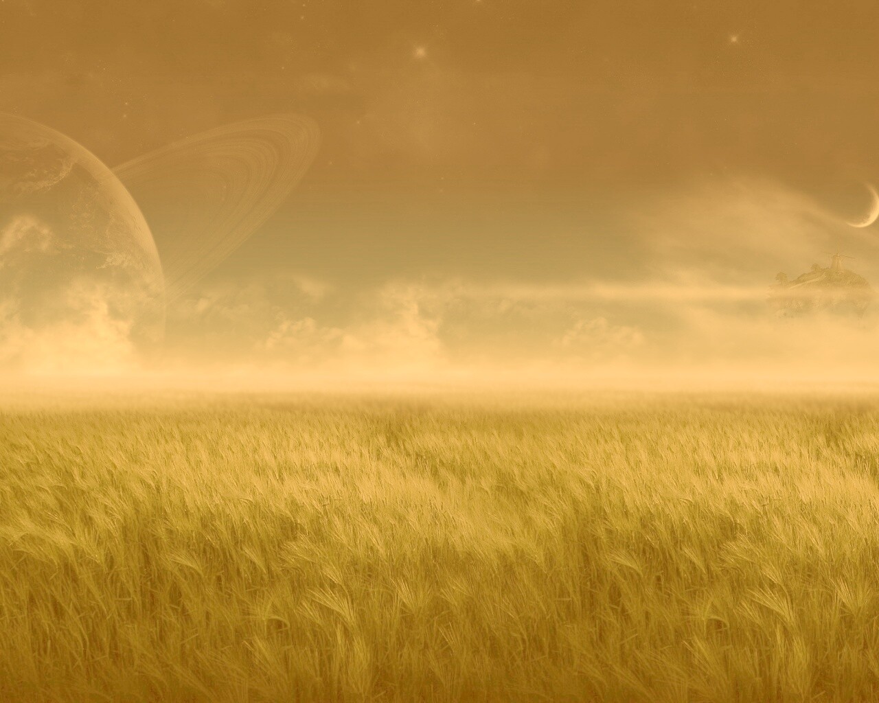 Луг на другой планете обои