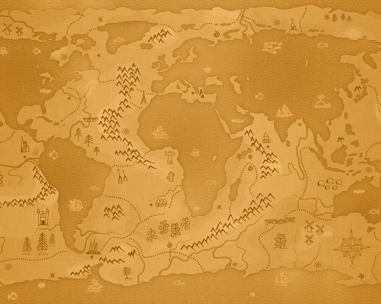 Карта мира наоборот обои