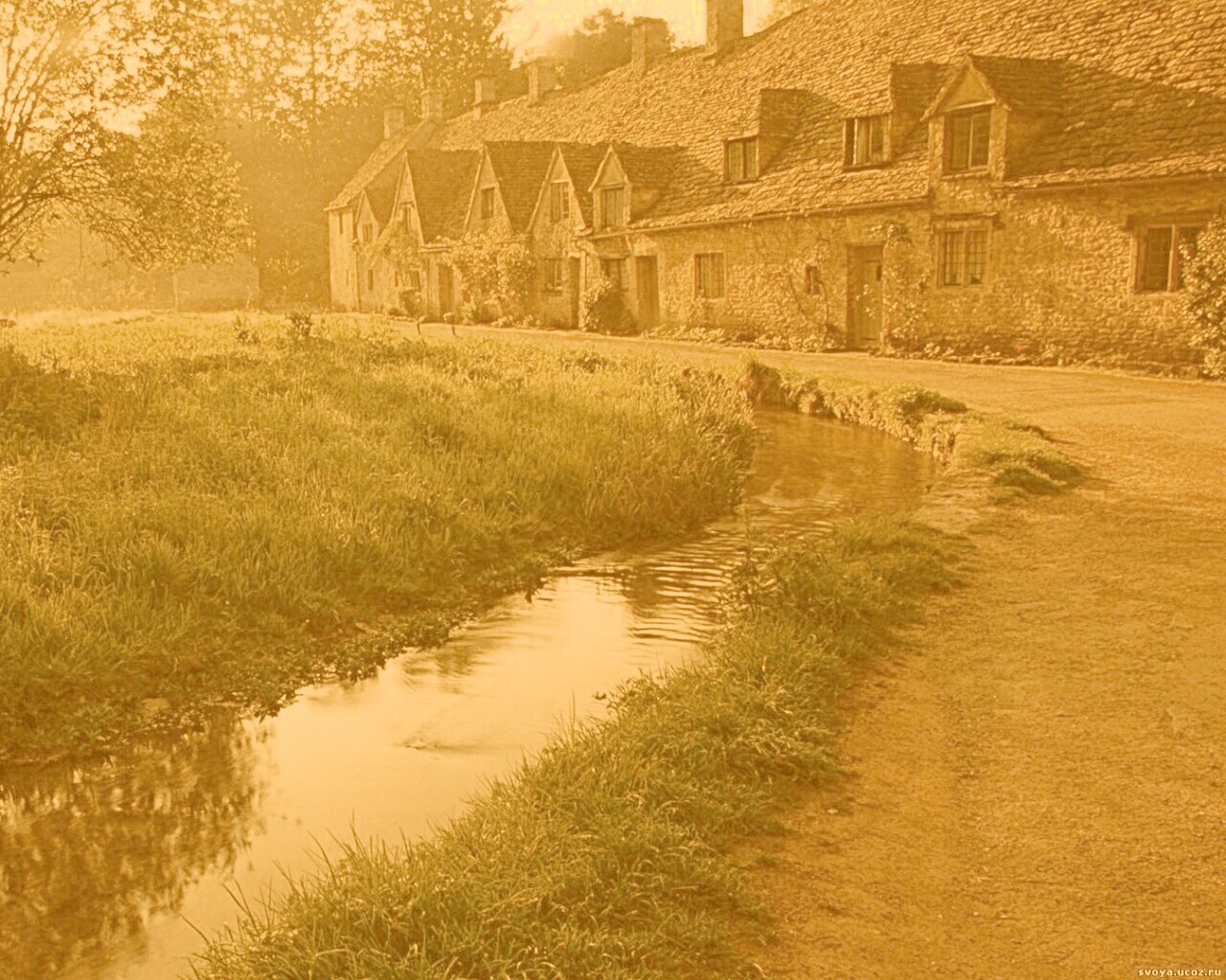 Домик в Англии обои