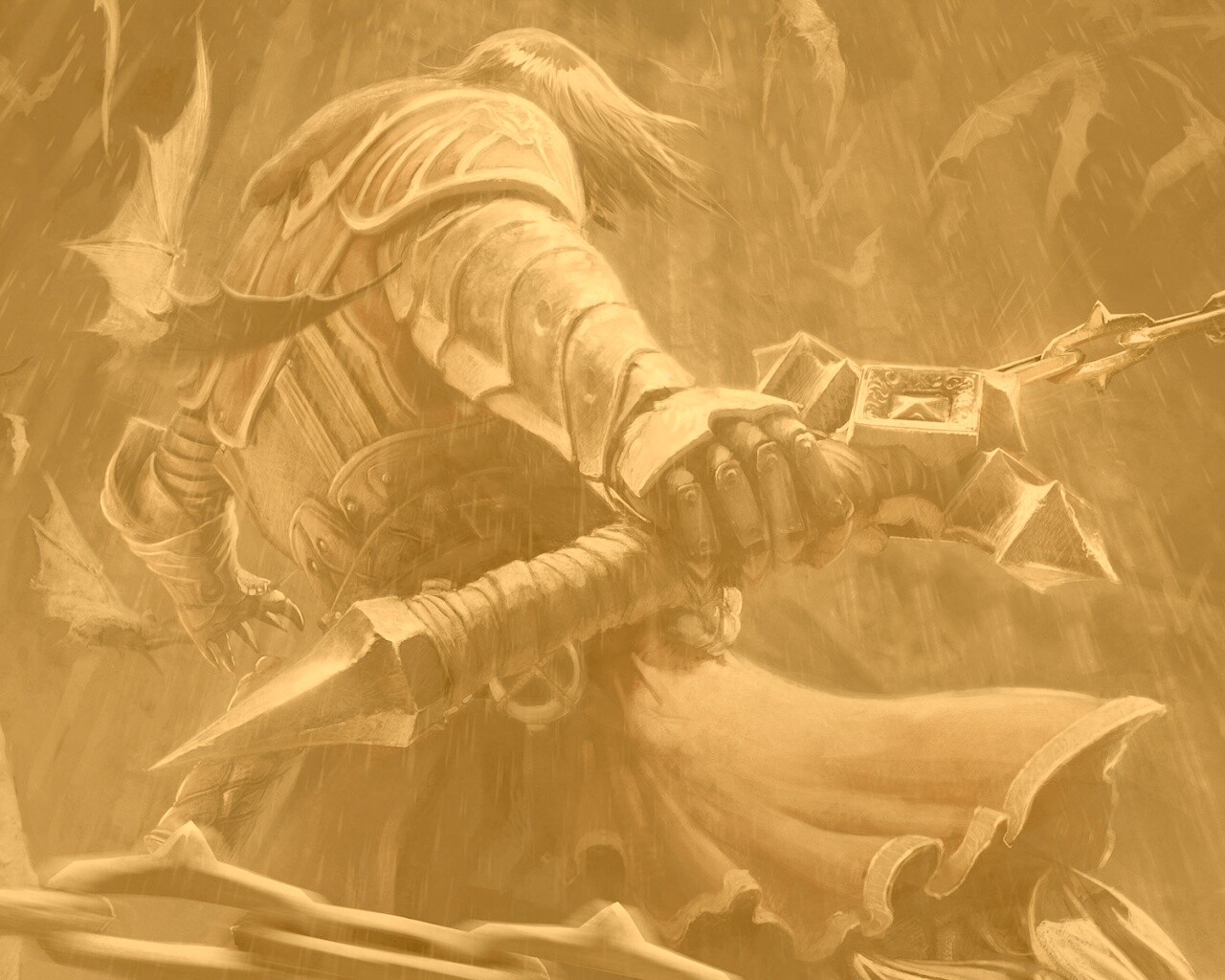 Воин с булавой обои