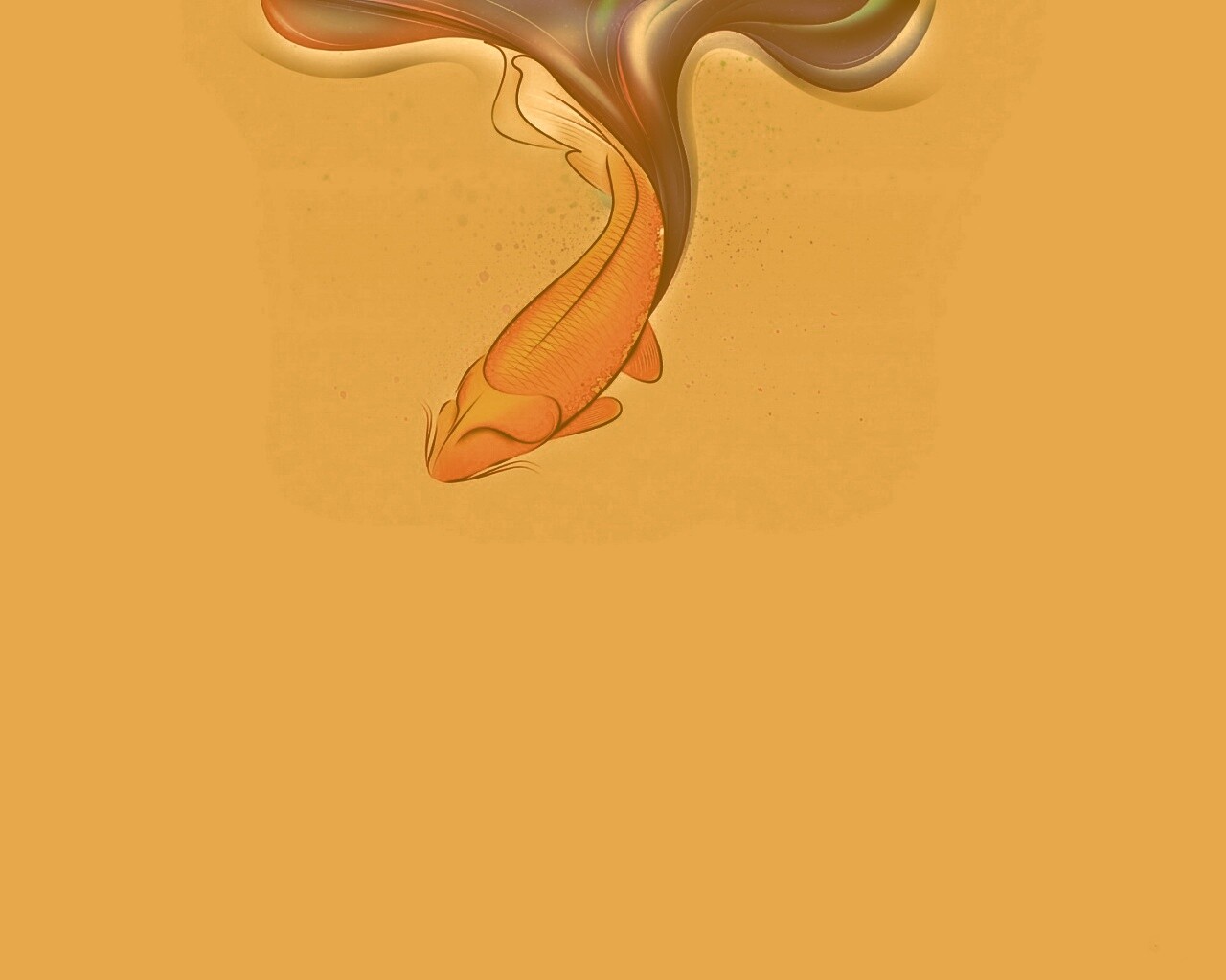 Золоая рыбка  обои