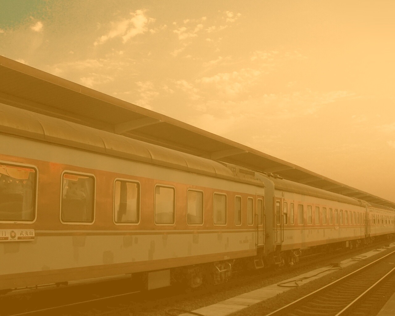 Пассажирский состав обои