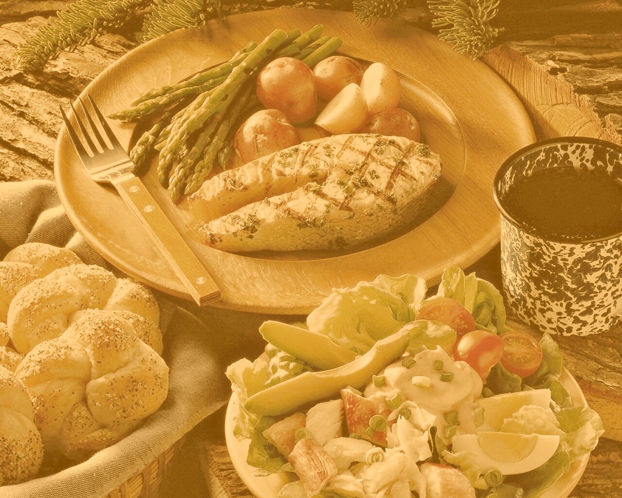 Сытный обед обои