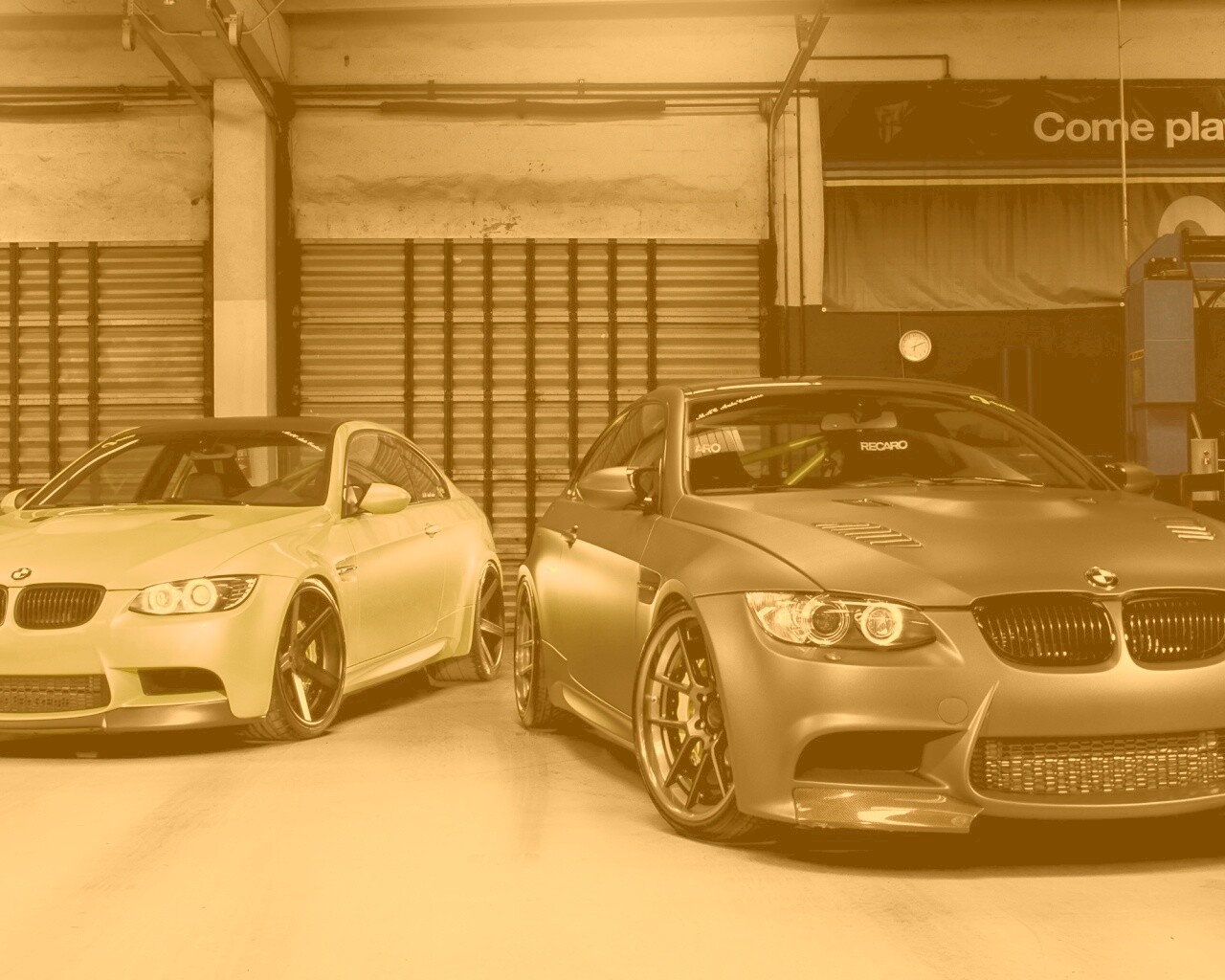 Черный и зеленый BMW M3 обои