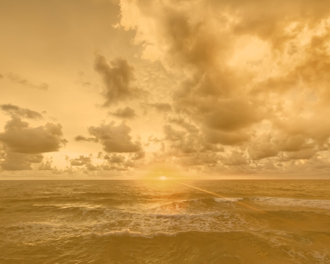 Закат на море обои