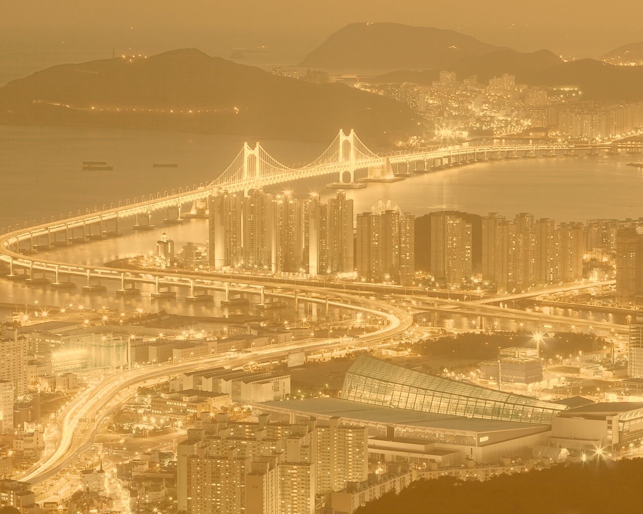 Ночной город обои