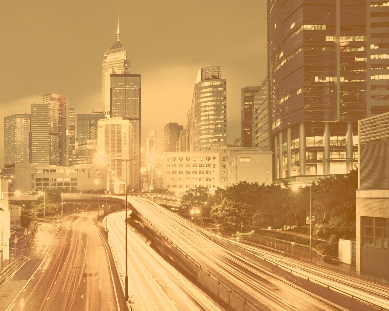 Огни Гонконга обои