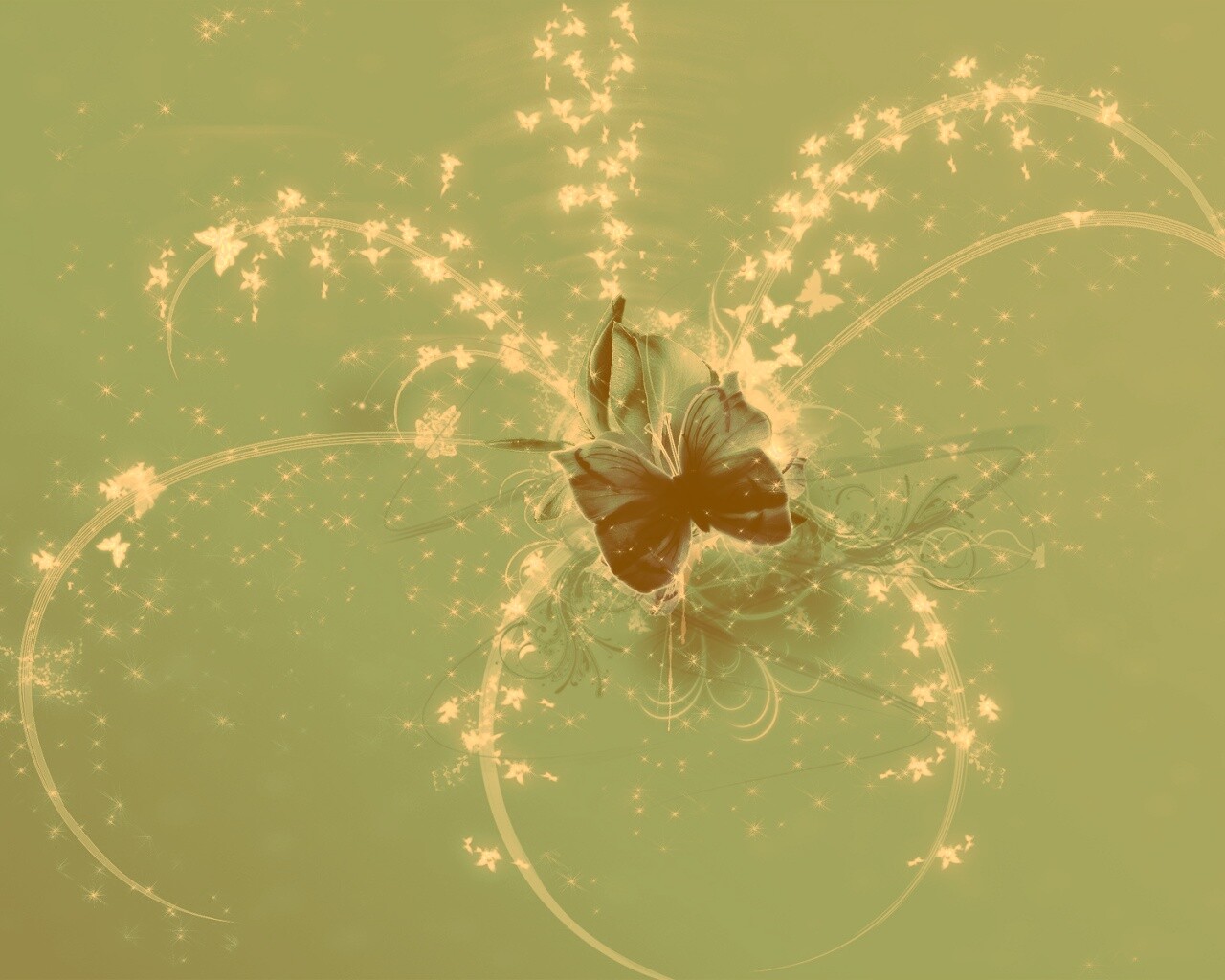 Волшебная бабочка обои