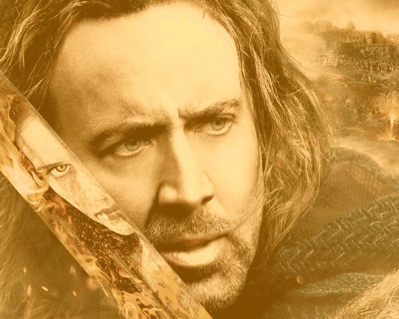 Николас Кейдж в фильме Время ведьм обои