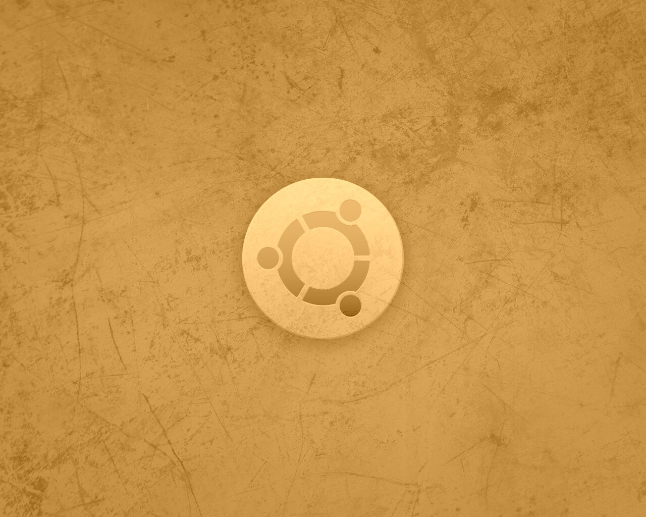 Логотип убунту из металла обои