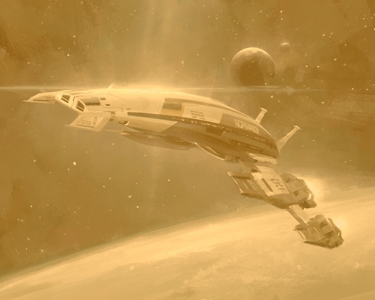 Корабль Normandy обои