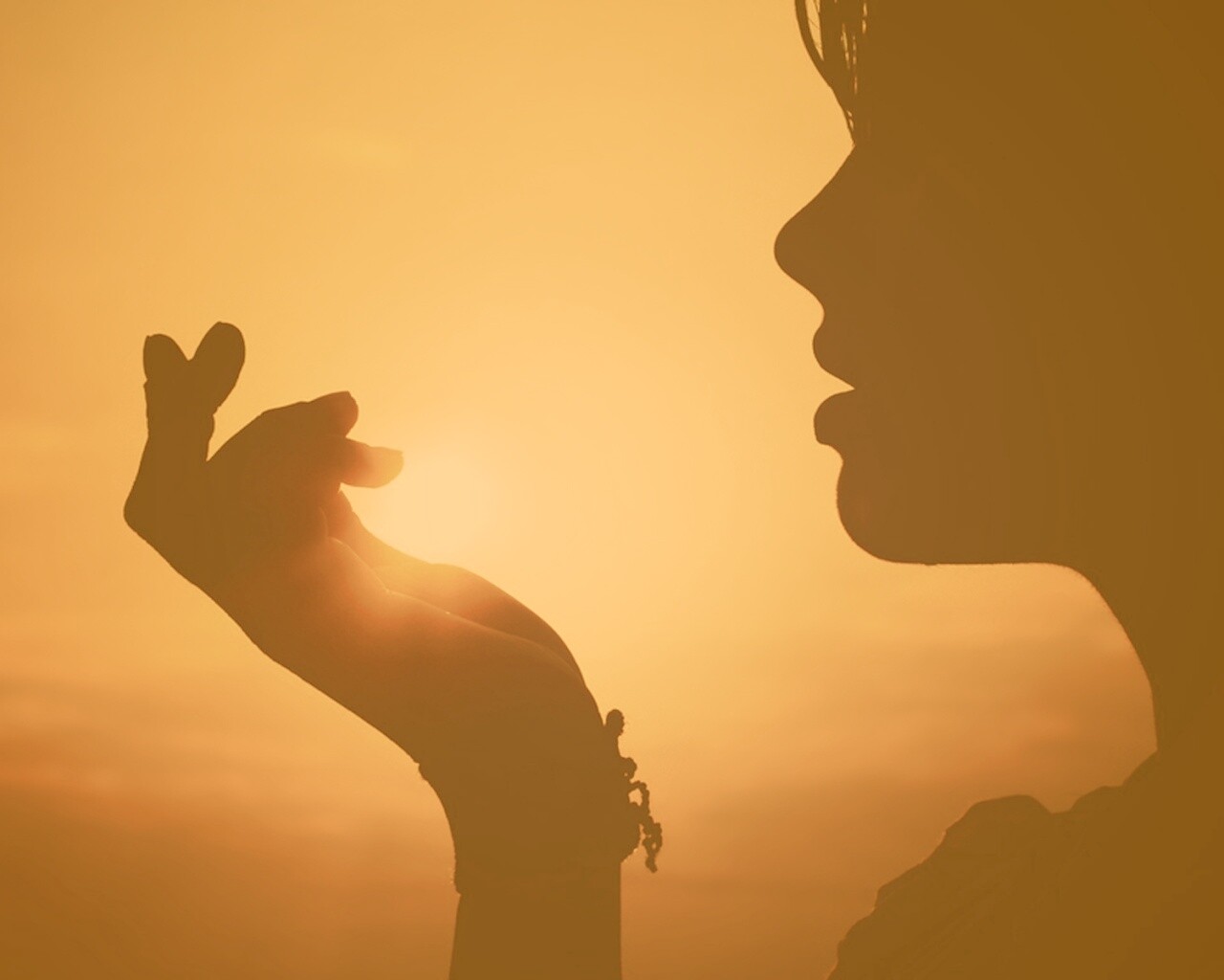 Солнце в ладони обои