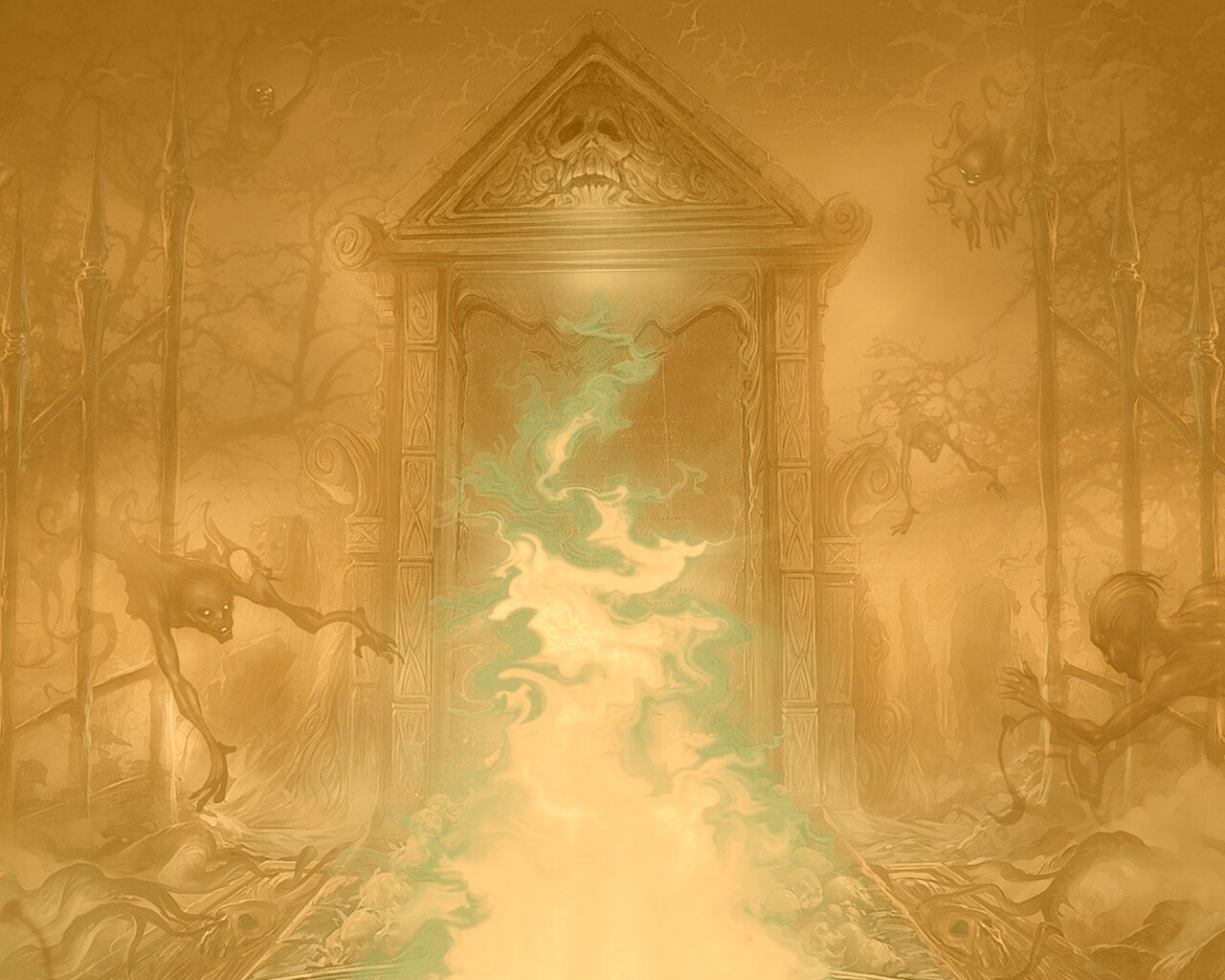 Демонические врата обои