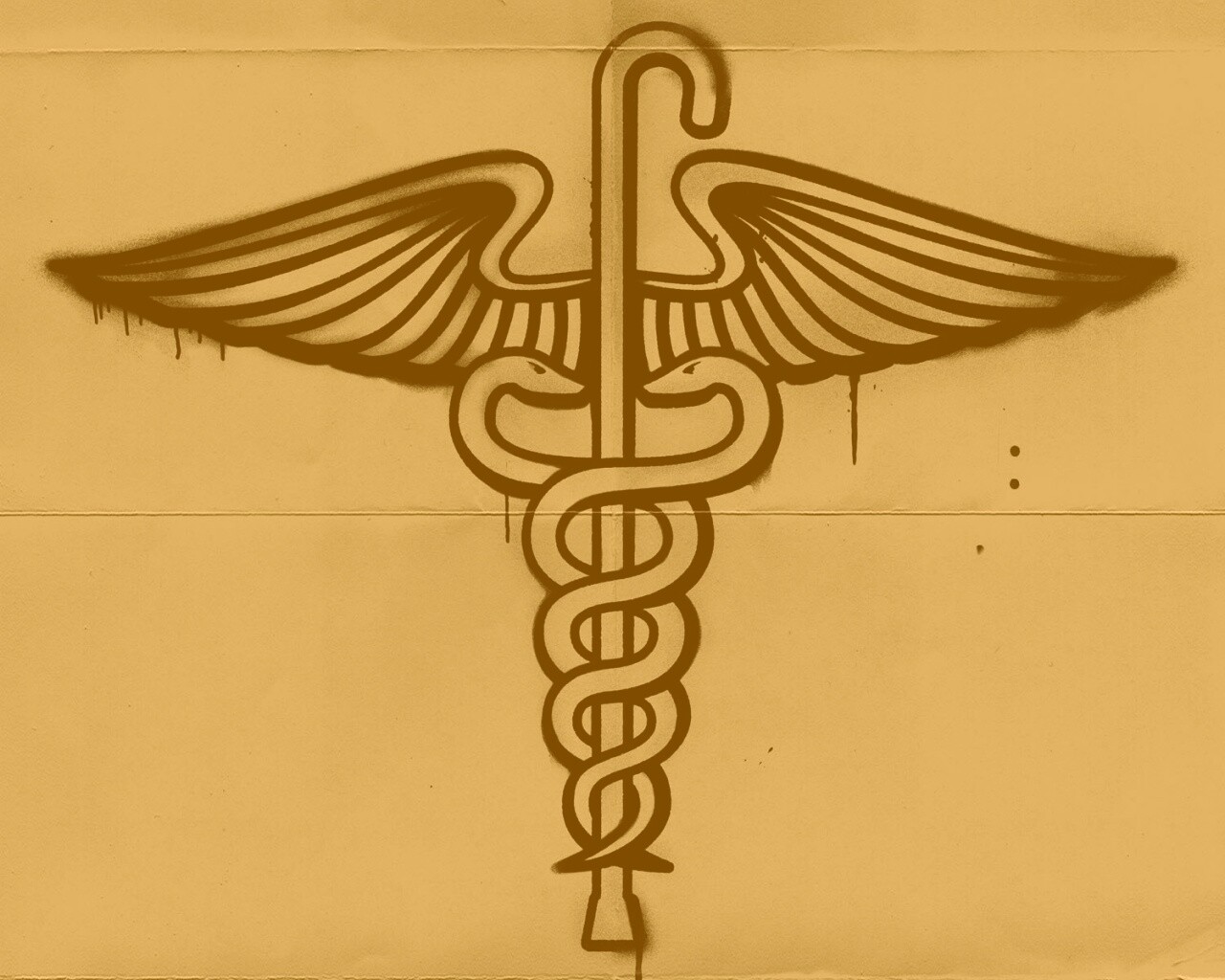 Змеи на трости — граффити обои