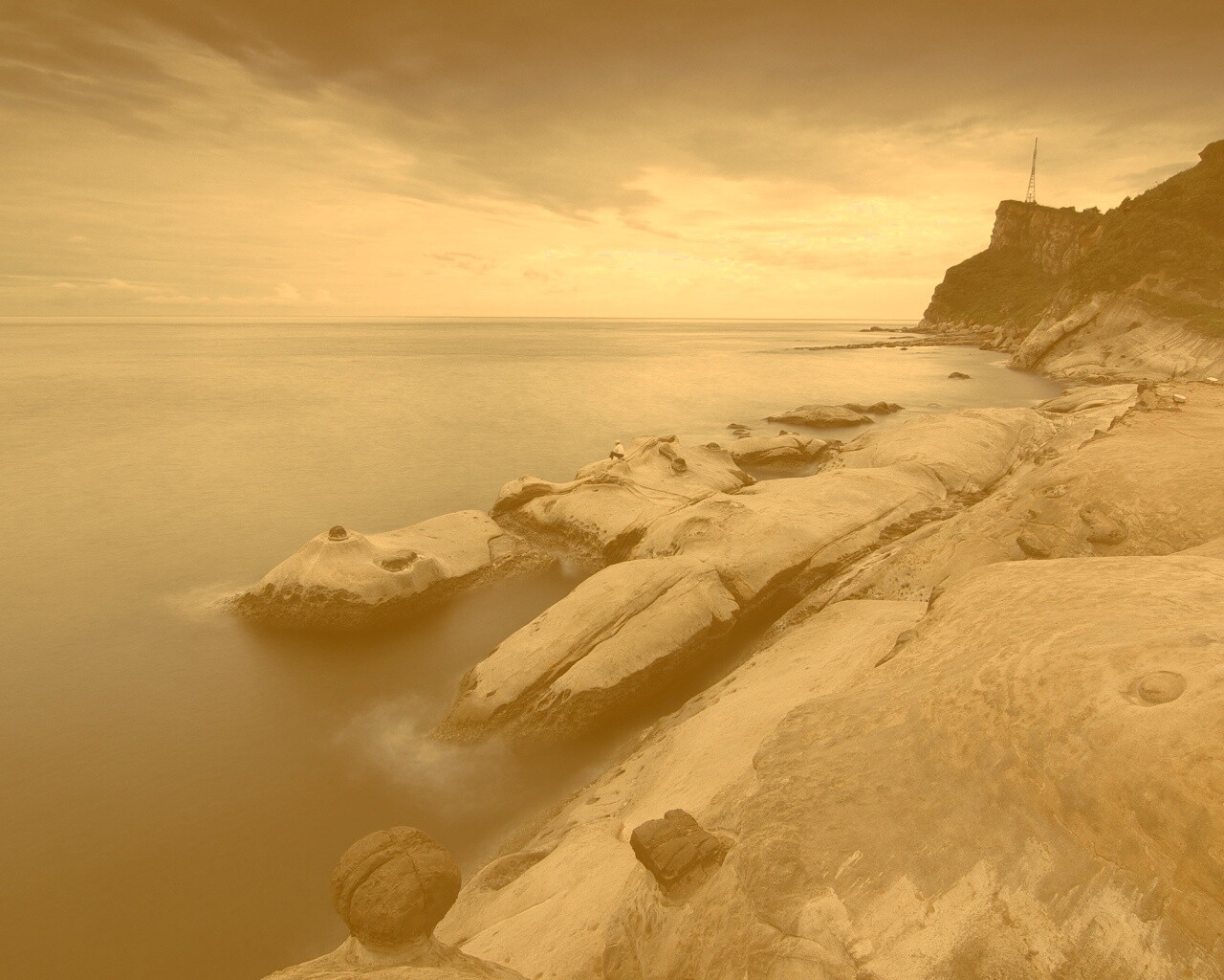 Замерзший мыс где-то там обои