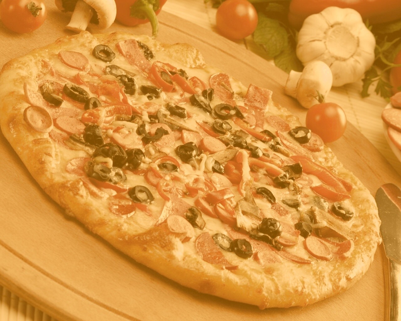 Сочная пицца обои