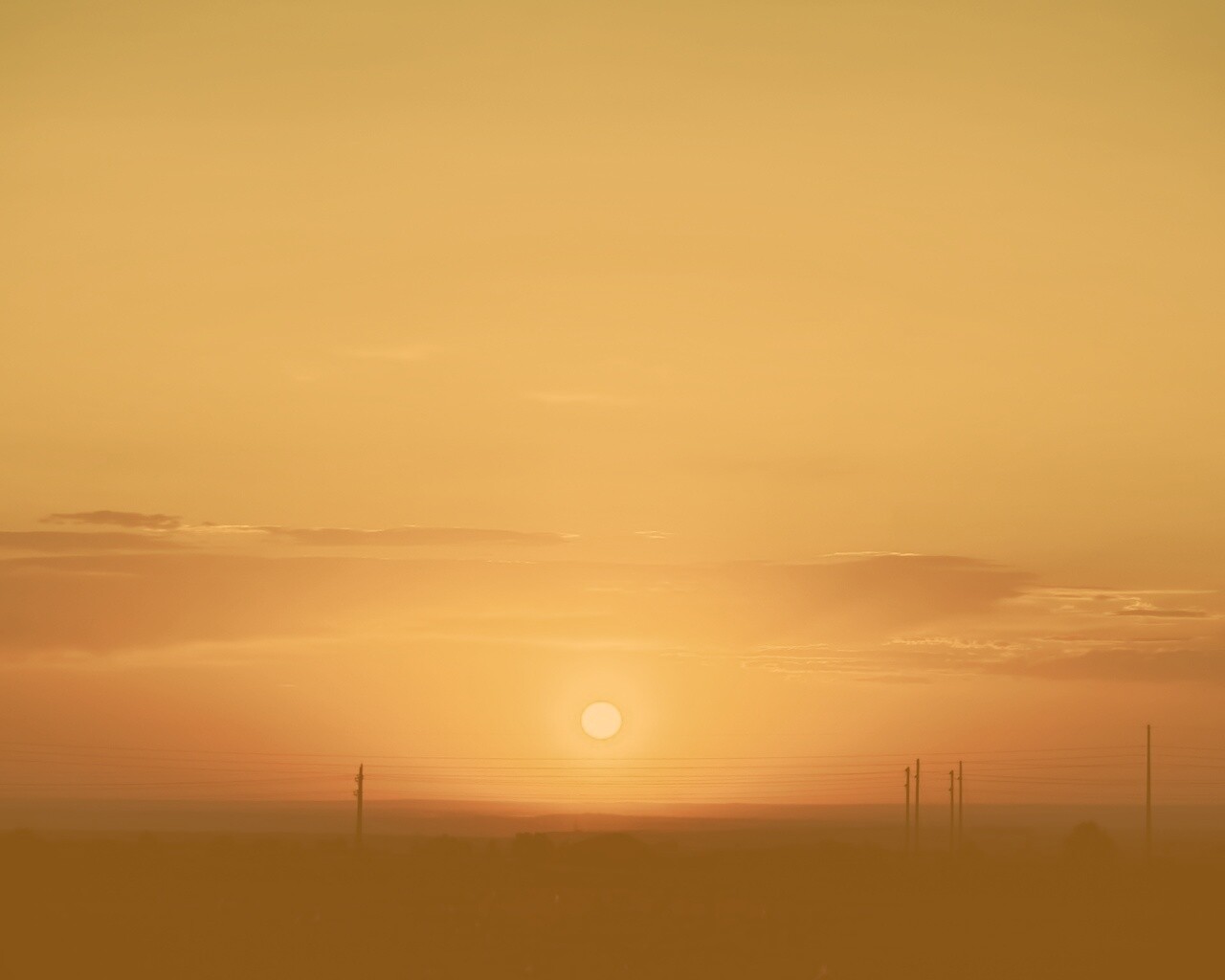 Сказочный закат обои