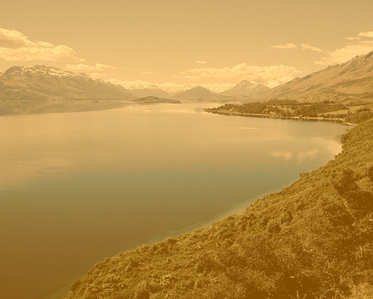 Горное озеро обои