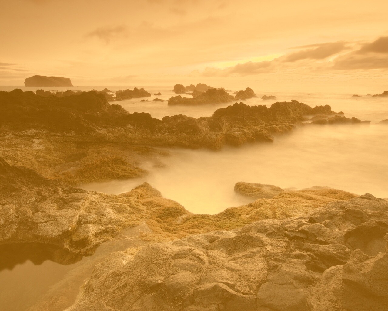 Острова в тумане обои