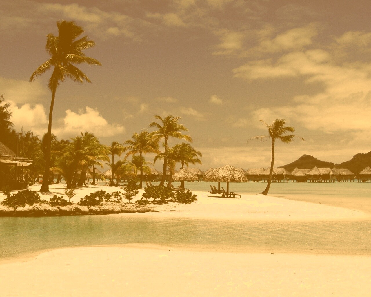 Побережье Бора-бора обои