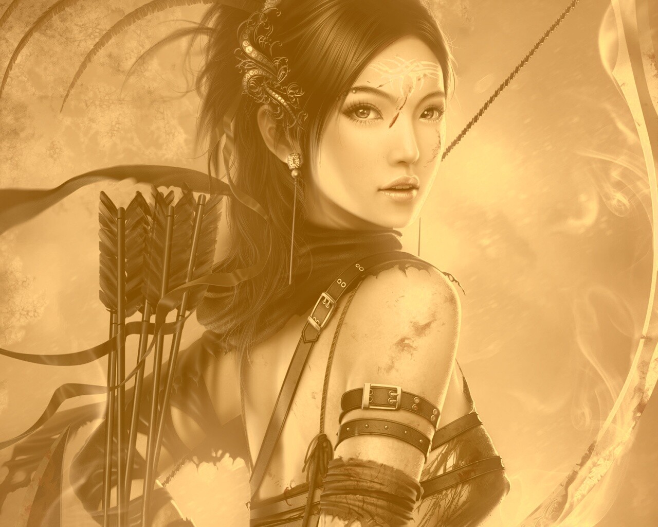 Лучница обои